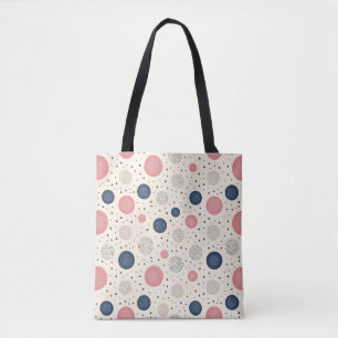 Saco de tote com padrão de ponto de Bloom