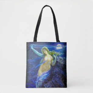 Saco de Tote com Pintura de Óleo Vintage