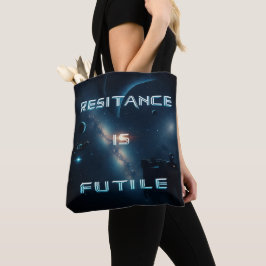 Saco de Tote Cósmico "Resistência é Fútil"