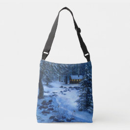 Saco de Tote "Cozy Cabin in in in the Snow"
