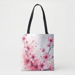 Saco de Tote da Beleza do Flor Cherry