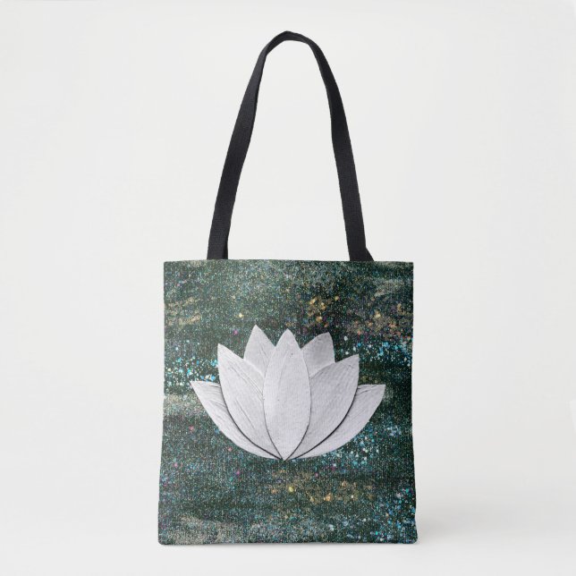 Saco de Tote da Galáxia do Flor Lotus (Frente)