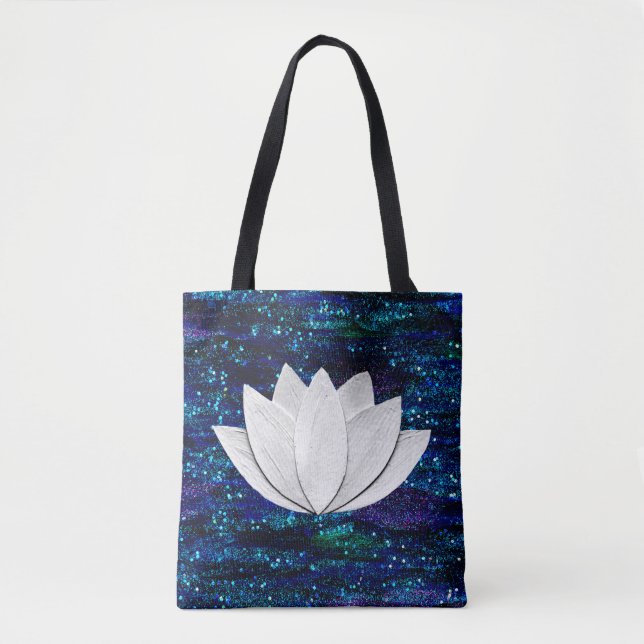 Saco de Tote da Galáxia do Flor Lotus (Frente)
