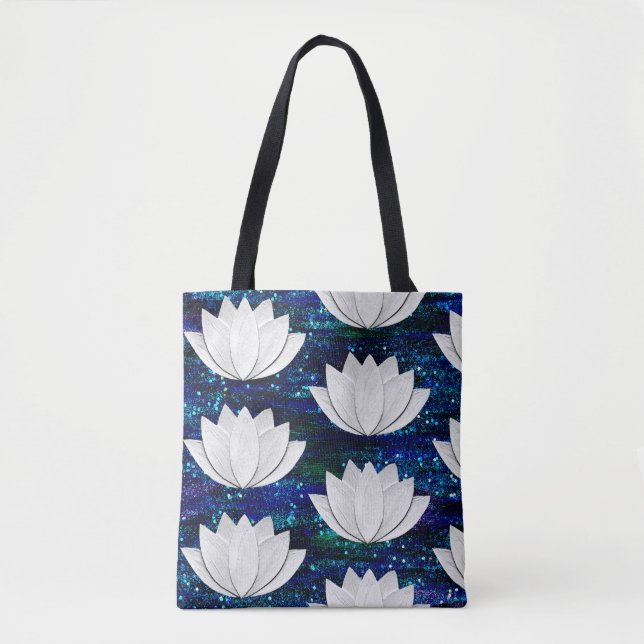 Saco de Tote da Galáxia do Flor Lotus (Frente)