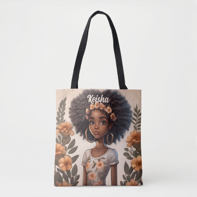 Saco de Tote da Moça Americana Personalizada (Frente)