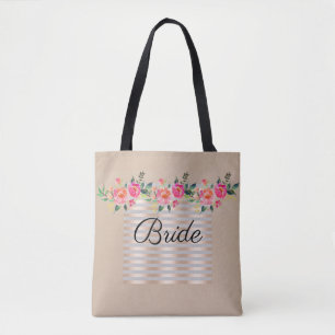 Saco de tote da Noiva Floral