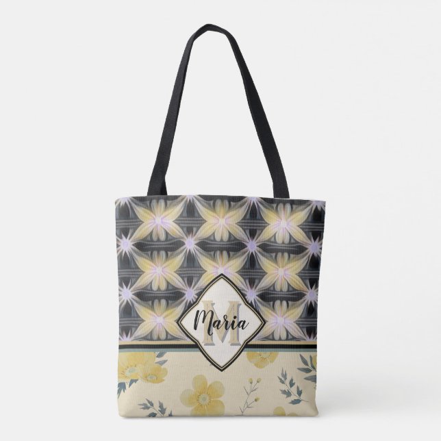 Saco de Tote das Flores de Conexão (Verso)