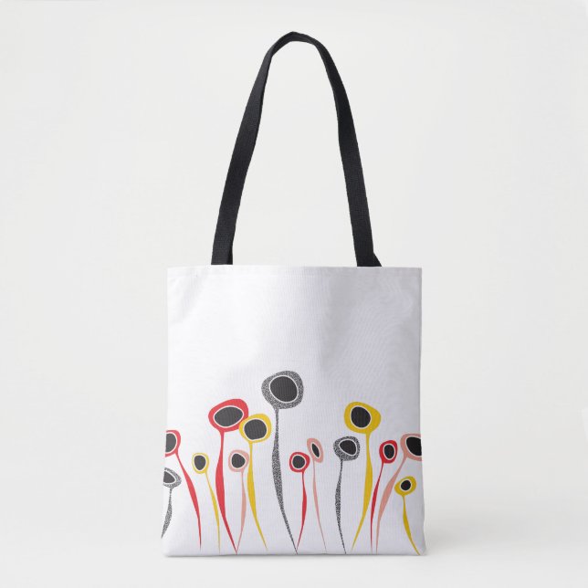 Saco de Tote das Flores Retro (Frente)