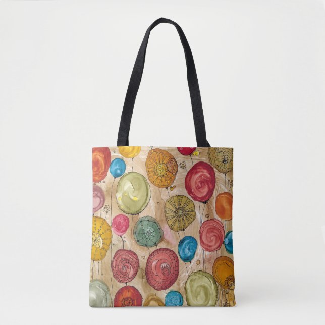 Saco de Tote das Flores Whimsical (Frente)