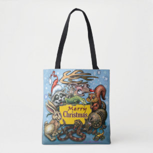 Saco de Tote de Animais de Natal