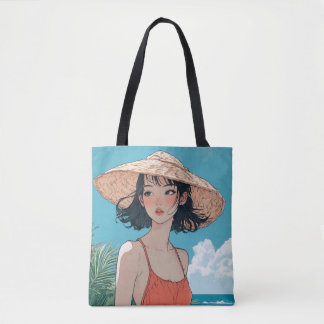 Saco de Tote de Anime da Summer Beach