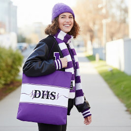 Saco de tote de bloco de cores da escola personali