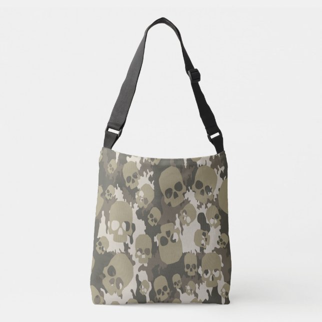 Saco de Tote de Camuflagem com Crânios (Frente)