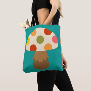Saco de tote de cogumelos coloridos