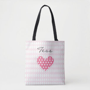Saco de Tote de Coração Rosa