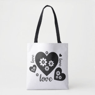 Saco de Tote de Corações do Clockwork
