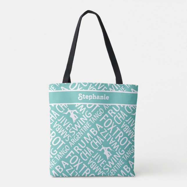 Saco de Tote de Dança de Salão Personalizado (Verso)