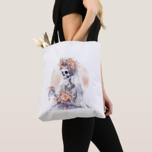 Saco de Tote de Esqueleto de Halloween