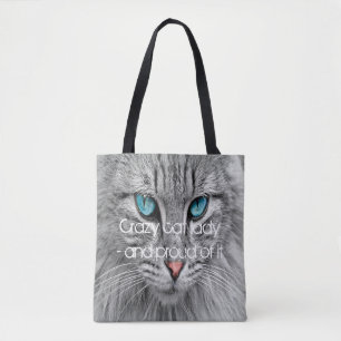 Saco de tote de estimação da família de gatos louc