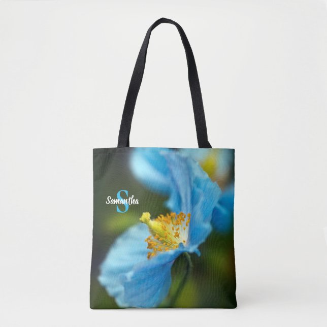 Saco de Tote de flor azul (Frente)