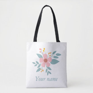 Saco de tote de flor de beleza