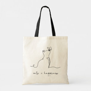 Saco de tote de gato feliz bonito bolsa para grá