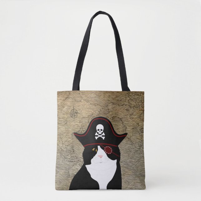 Saco de Tote de Gato Pirata (Frente)