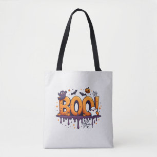 Saco de Tote de Halloween Spooky   Truque ou trata