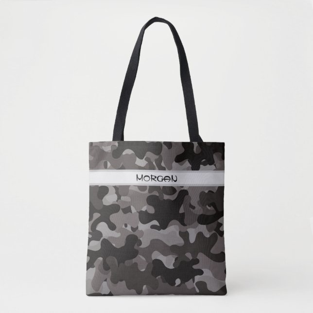 Saco de Tote de Nome Personalizado com Padrão de C (Frente)