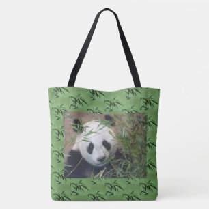 Saco de Tote de Padrão de Bambu Verde