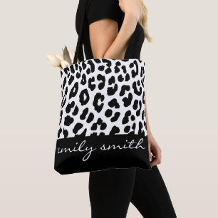 Saco de Tote de Padrão Leopardo Personalizado