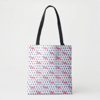 Saco de Tote de Pássaro Flamingo Rosa