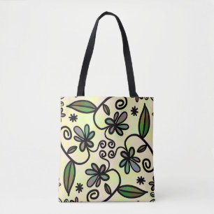 saco de tote de pétalas botânicas