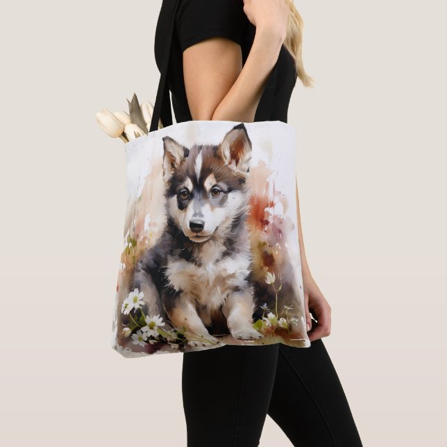 Saco de Tote de Puppy Sapo Siberiano (Close Up)