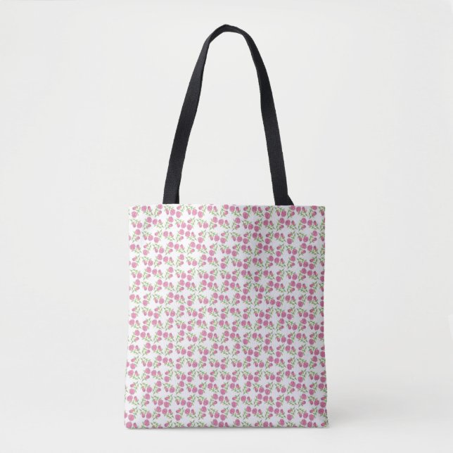 Saco de Tote de Rosas Rosa Pequenas (Frente)