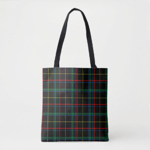 saco de tote de tartan de xadrez
