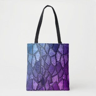 Saco de Tote de Vidro do Mosaico Ultra Violeta
