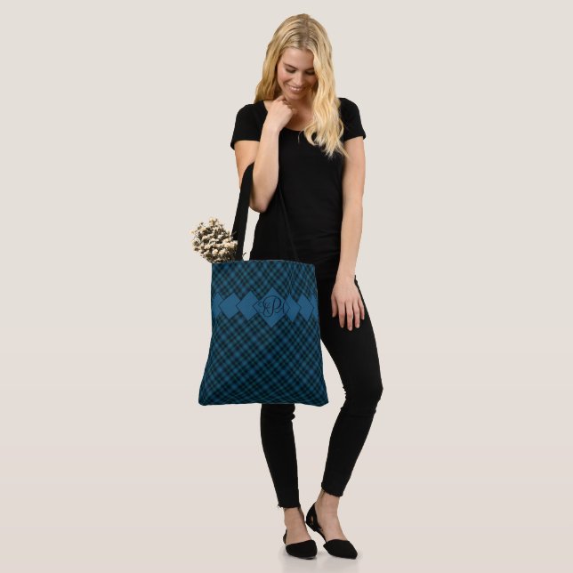Saco de Tote de Xadrez de Hill Blueberry (No(a) Modelo)