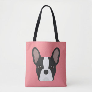 Saco de Tote do Buldogue Francês Negro e Branco
