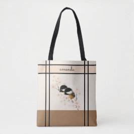 Saco de Tote do Chickadee Bird Cherry