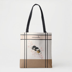 Saco de Tote do Chickadee Bird Cherry