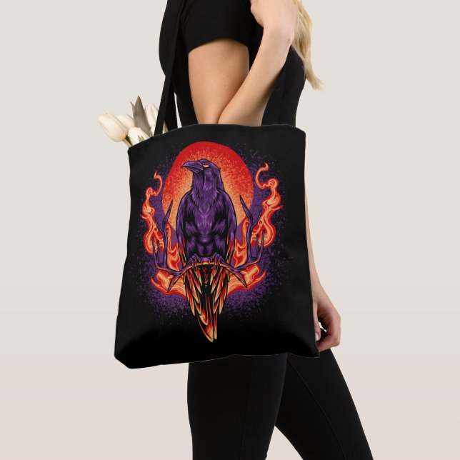 Saco de Tote do Halloween Crow (Close Up)