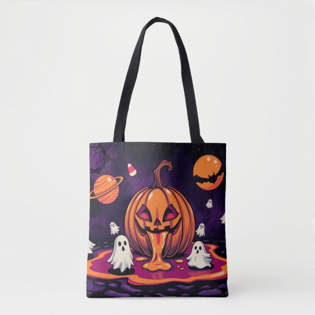 Saco de Tote do Halloween - Saco de Trick ou Trata (Frente)