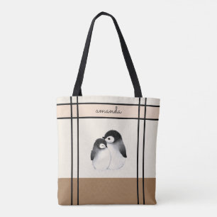 Saco de Tote do Pinguim Personalizado