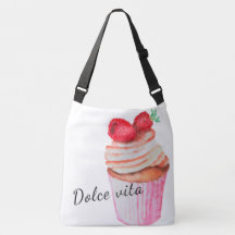 Saco de tote Dolce vita com design de cupcake de f
