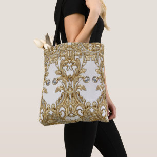 Saco de Tote Dourado Decorativo