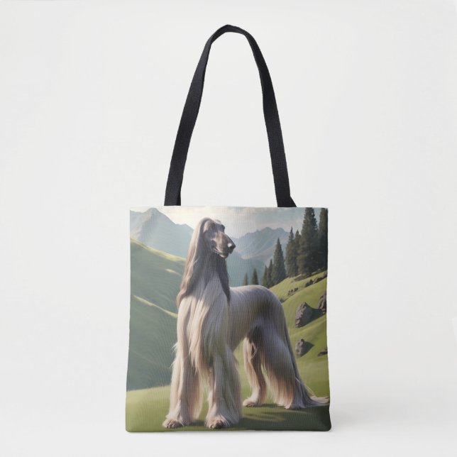 Saco de Tote Elegante de Hound Afegão (Frente)