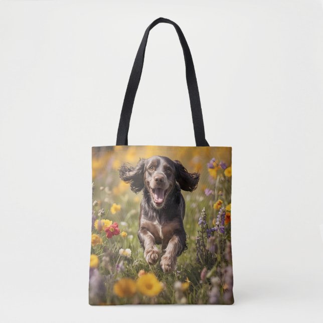 Saco de Tote Elegante do Cocker Spaniel (Frente)
