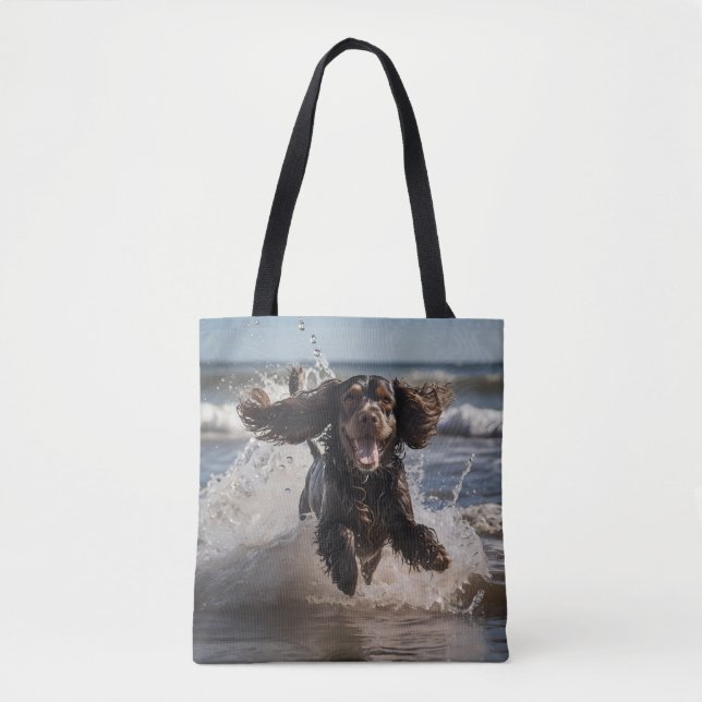 Saco de Tote Elegante do Cocker Spaniel (Frente)