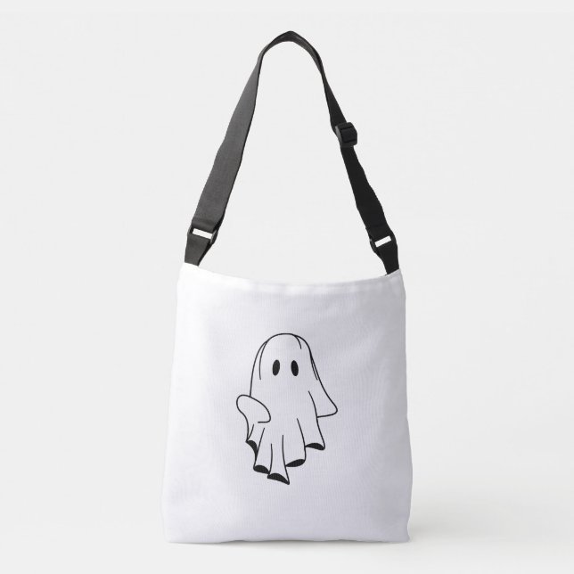 Saco de Tote Fantasma do Halloween com Design de B (Frente)